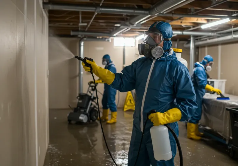 Basement Sanitization and Antimicrobial Treatment process in Knox, IN