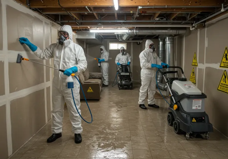 Basement Moisture Removal and Structural Drying process in Knox, IN